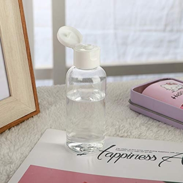 Dabacc 30 Pcs 2 oz Clear Plastic Empty Bottles for Travel