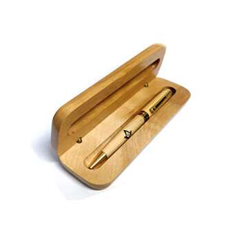 Elegant Wooden Masonic Pen with Engraved Box
