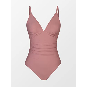 CUPSHE Women's Deep V Neck Tummy Control Swimsuit