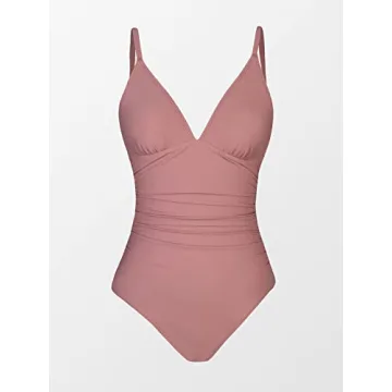 CUPSHE Women's Deep V Neck Tummy Control Swimsuit