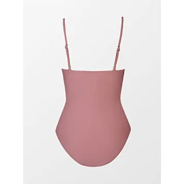 CUPSHE Women's Deep V Neck Tummy Control Swimsuit