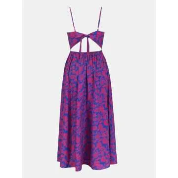 Stylish CUPSHE Floral Maxi Dress Sleeveless V Neck Summer Dress