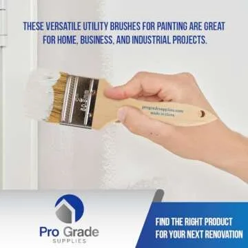 Pro Grade Chip Paint Brushes - 12 Pack of Quality Brushes