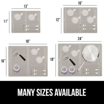 GORILLA GRIP Silicone Dish Drying Mat - 100% BPA Free