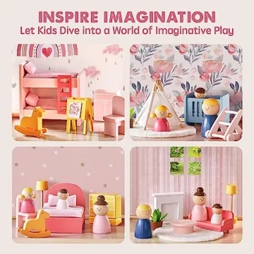 Tiny Land Wooden Dollhouse - Perfect Gift for Girls