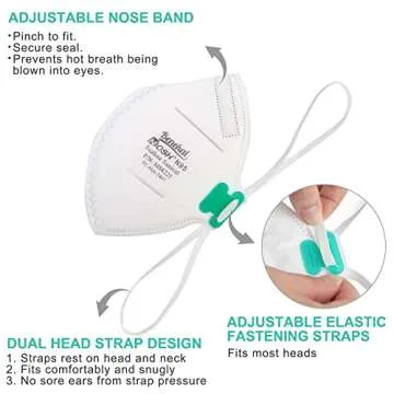 LotFancy NIOSH N95 Dust Mask - 20PCS for Effective Protection