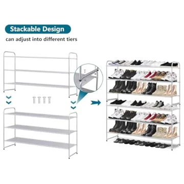 AOODA 3 Tier Shoe Rack - 24 Pair Storage Solution