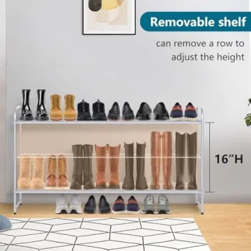 AOODA 3 Tier Shoe Rack - 24 Pair Storage Solution