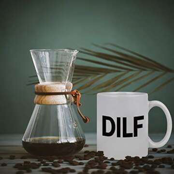 Maustic DILF Coffee Mug Sexy Gift for Husband Valentines Birthday Gift from Wife Funny Coffee Mug for Men Novelty Gift Ideas for Fathers Day Christmas Anniversary 11 Oz White