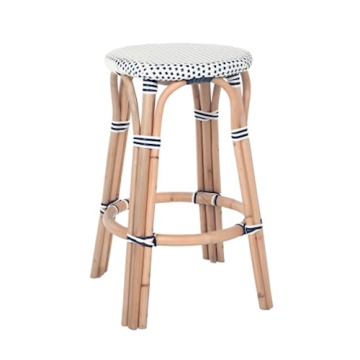 KOUBOO Bistro Backless Counter Stool, Handmade, Rattan, Kitchen Island Seating, Kitchen Stool, Boho ...