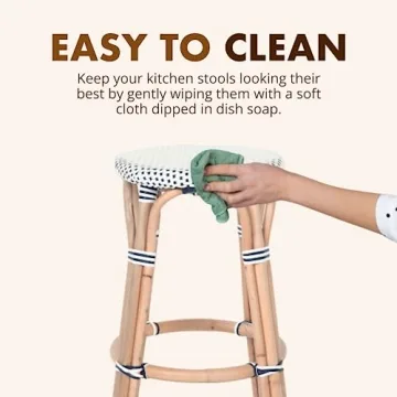 Stylish KOUBOO Rattan Bistro Backless Counter Stool