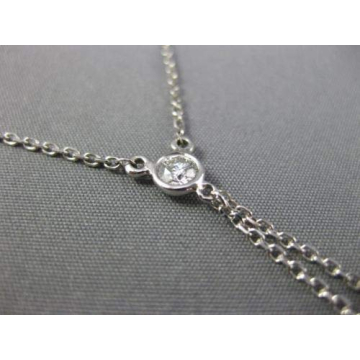 Stunning 14KT White Gold Lariat Necklace with Diamonds