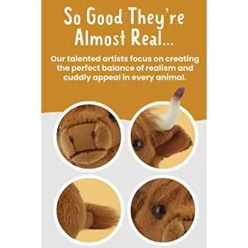 Living Nature Small Highland Cow Stuffed Animal | Fluffy Farm Animal | Soft Toy Gift for Kids | 6 inches