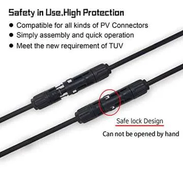 Slocable Solar Panel Connector, 10mm 1500V Waterproof, 70A