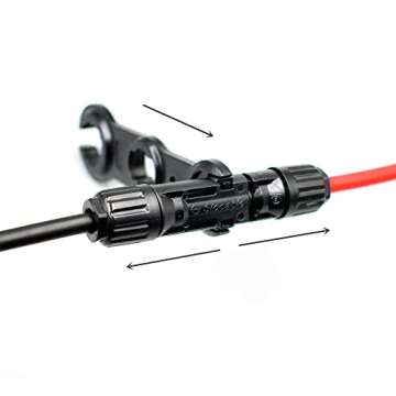 Slocable Solar Panel Connector, 10mm 8AWG 1500V IP68 Waterproof 70A PV Plug Tinned Copper Pins,5 Pairs