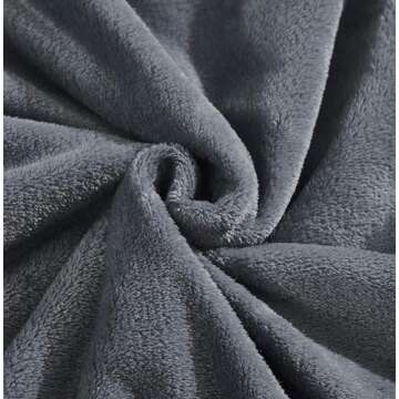 Cozy Fleece Comfort Collection Velvet Plush Sheet Set, Queen, Gray, 1 Sheet Set