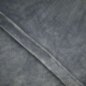 Cozy Fleece Comfort Collection Velvet Plush Sheet Set, Queen, Gray, 1 Sheet Set