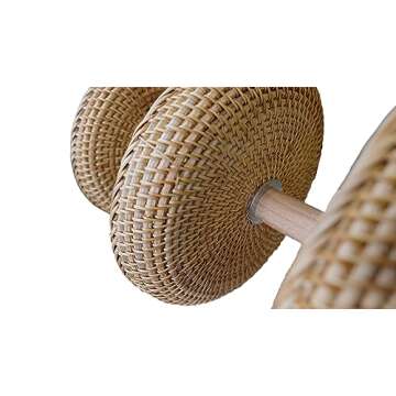 LiLaCraft 3-Tier Rattan Serving Trays for Chic Entertaining