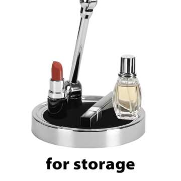 Wtrgas 1X/10X Folding Lighted Magnifying Makeup Mirror, Vanity Mirror, Adjustable Double Sided Mirror, 8 inch