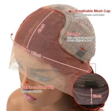 GIANNAY Ginger Lace Front Wigs for Women Long Loose Curly Wave Orange Lace Wig Ginger Color Wigs for Black Women (Ginger lace front wig 24")