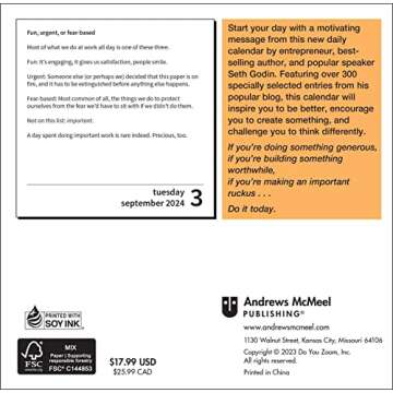 Ship it. 2024 Day-to-Day Calendar: A Year of Doing Work That Matters