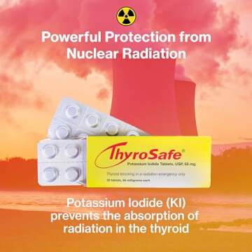 ThyroSafe 65mg Potassium Iodide Tablets (20 Pack) - Protects Your Thyroid from Nuclear Radiation Exp...