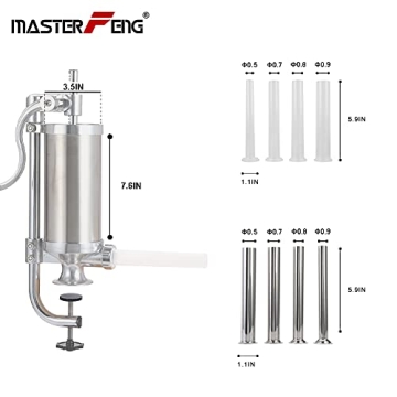 MASTER FENG Sausage Stuffer, Stainless Steel Meat Filling Machine