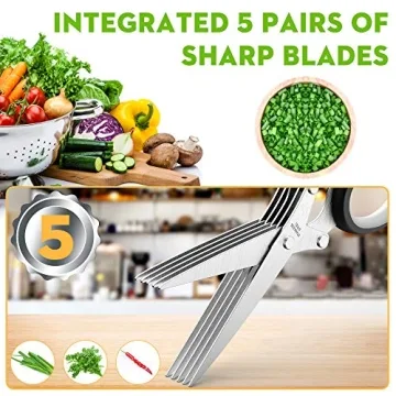 2024 Herb Scissors Set - 5 Blades for Quick Herb Chopping