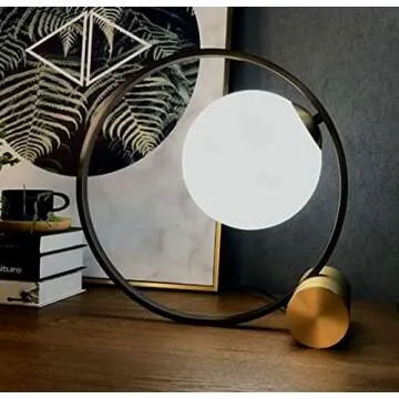 KCO Lighting Mid Century Globe Table Lamp for Modern Spaces
