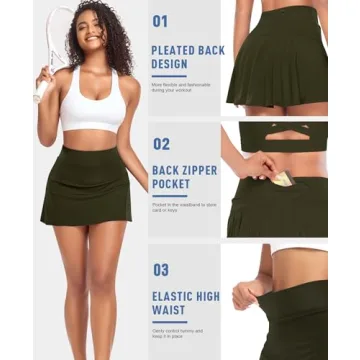 Stylish Pleated Tennis Skirts with Pockets for Women
