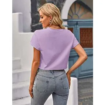 Stylish MEROKEETY Women's Summer Crop Tops for Casual Wear
