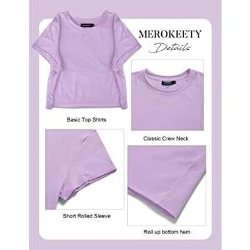 Stylish MEROKEETY Women's Summer Crop Tops for Casual Wear