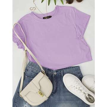 Stylish MEROKEETY Women's Summer Crop Tops for Casual Wear