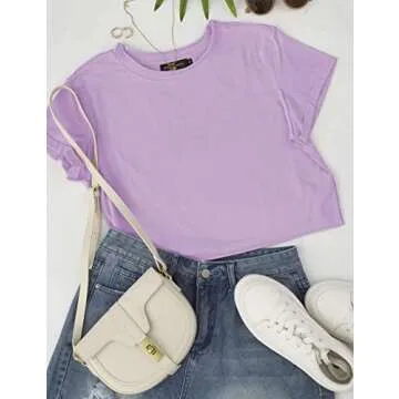 Stylish MEROKEETY Women's Summer Crop Tops for Casual Wear