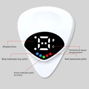 2-in-1 Guitar Tuner and Pick with LED Display