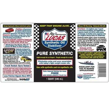 Lucas Oil 10130 Synthetic Oil Stabilizer - Optimize Performance