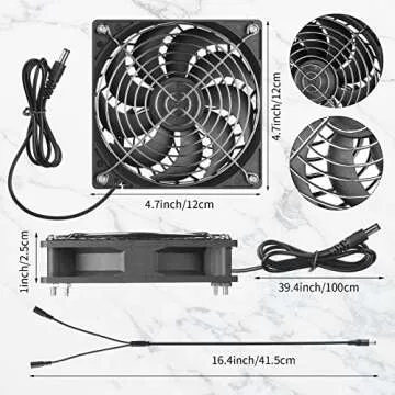 Riakrum Solar Powered Fan Solar Panel Dual Fans Kit 10w 12v Solar Exhaust Fan Outdoor Waterproof Solar Exhaust Fan for Greenhouse Chicken Coop Pet House Sheds Window(1 Set)