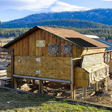 Riakrum Solar Powered Fan Solar Panel Dual Fans Kit 10w 12v Solar Exhaust Fan Outdoor Waterproof Solar Exhaust Fan for Greenhouse Chicken Coop Pet House Sheds Window(1 Set)