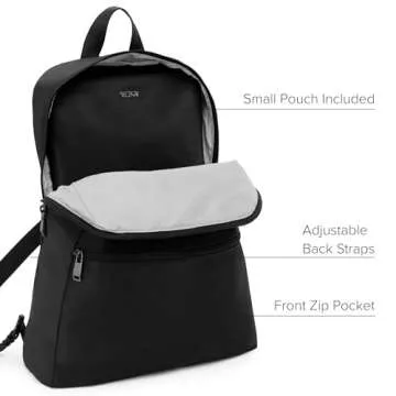 TUMI - Just In Case Foldable Backpack - Lightweight, Compact Travel Backpack - For One Bag Travel - 15.5" X 12.3" X 4.5" - Black with Gunmetal Hardware