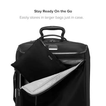 TUMI - Just In Case Foldable Backpack - Lightweight, Compact Travel Backpack - For One Bag Travel - 15.5" X 12.3" X 4.5" - Black with Gunmetal Hardware