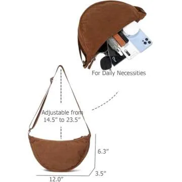 YIKOEE Crescent Bag - Stylish Sling Crossbody Bag