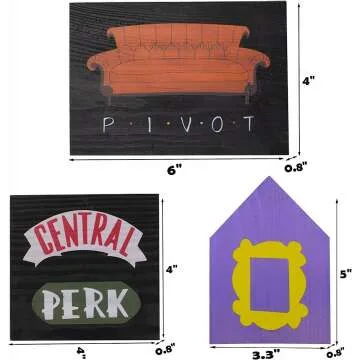 9-Piece Friends TV Show Tiered Tray Decor Set