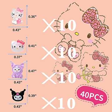 COOSLIM Kawaii Nail Charms for Creative Nail Art