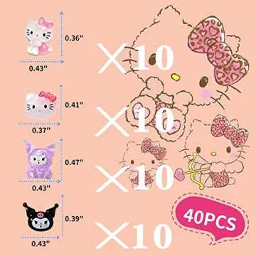 COOSLIM Kawaii Nail Charms for Creative Nail Art