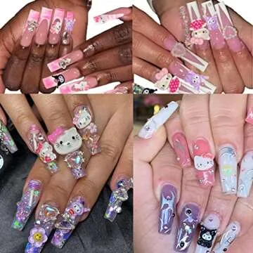 COOSLIM Kawaii Nail Charms for Creative Nail Art