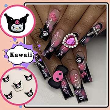 COOSLIM Kawaii Nail Charms for Creative Nail Art