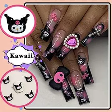 COOSLIM Kawaii Nail Charms for Creative Nail Art