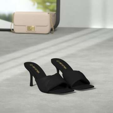 DREAM PAIRS Stylish Stilettos Heels Mules - All Day Comfort & Chic Design