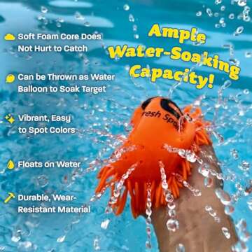 Water Flying Discs for Kids: Soft Sports Disc 2 Pack - Soaks The Target On Impact - Best Swimming Pool Toys & Beach Water Toys - Fun Frisbbee Outdoor Games - Birthday Gifts for Boys & Girls All Ages