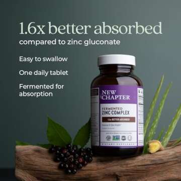 New Chapter Zinc Supplement for Immune Support & Skin Health